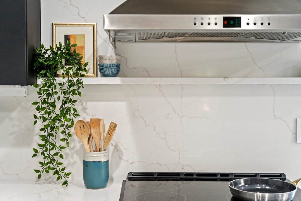 Custom Spice Rack and Shelf Above Stove