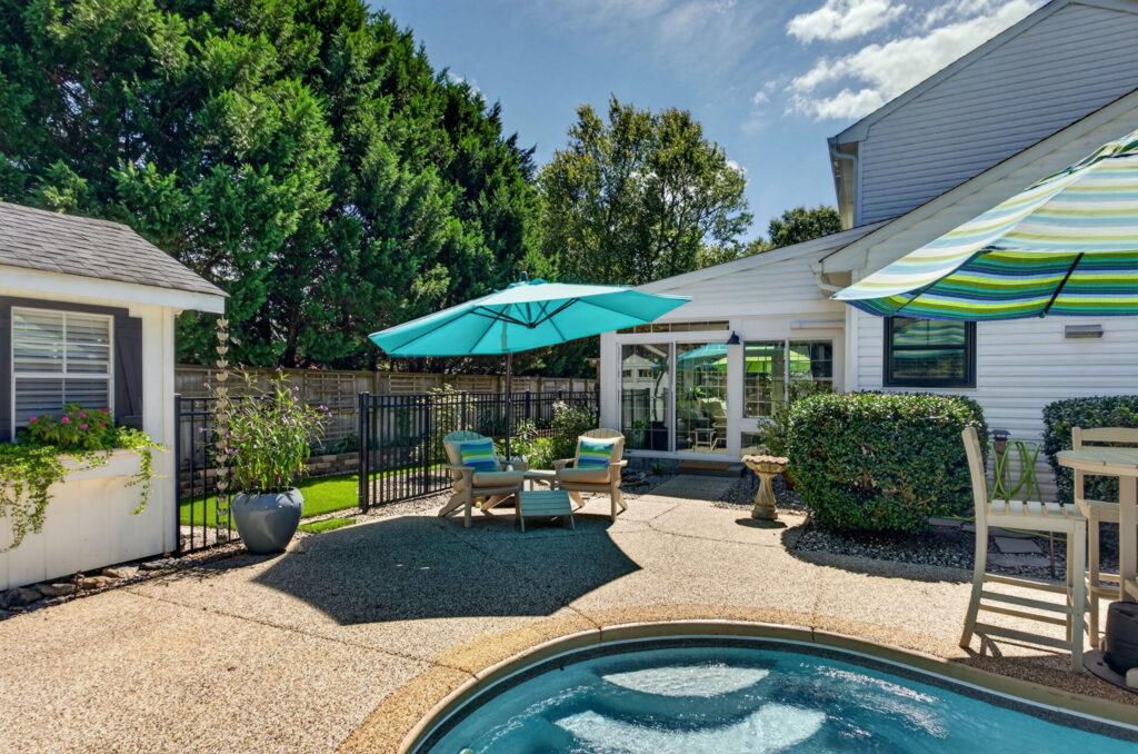 Four Season Sunroom overlooking a backyard pool in Virginia Beach