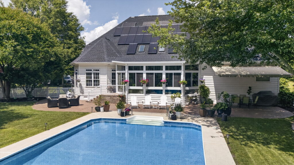he new patio creates additional outdoor living space perfect for entertaining and enjoying backyard views.