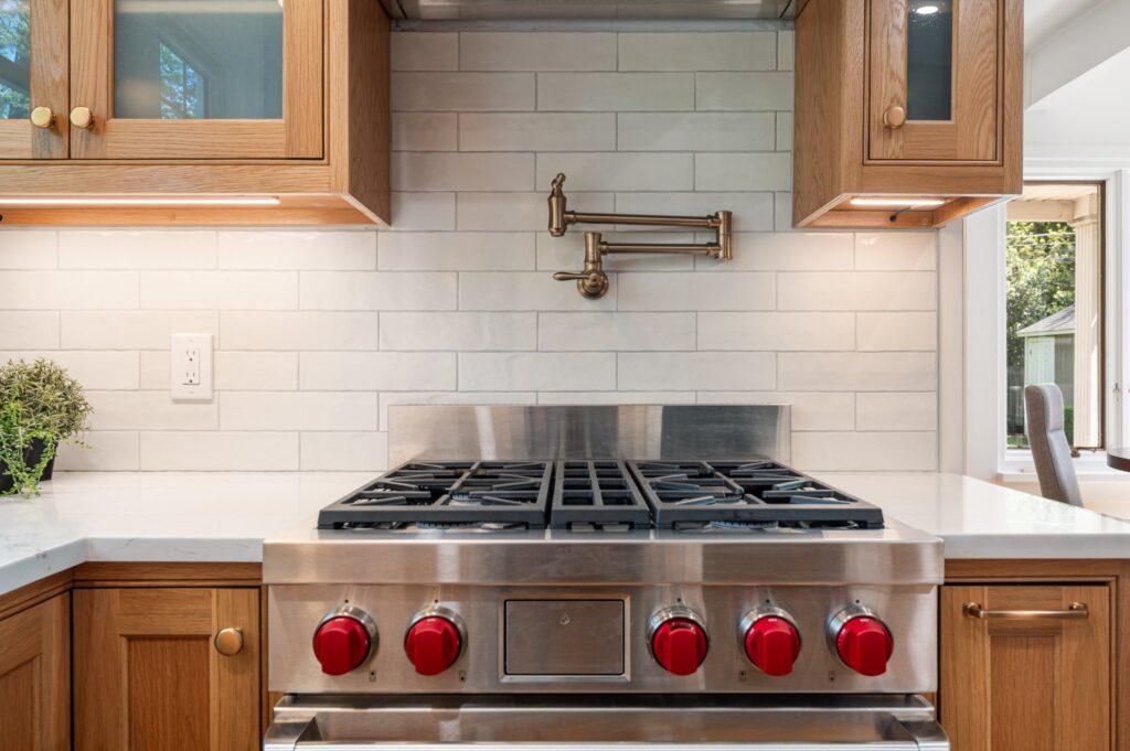 Pot-filler, deep drawers, and clever storage throughout