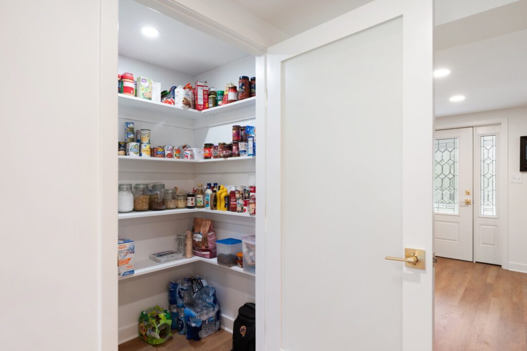 Pantry Renovation - New Floors, Door, and Shelving