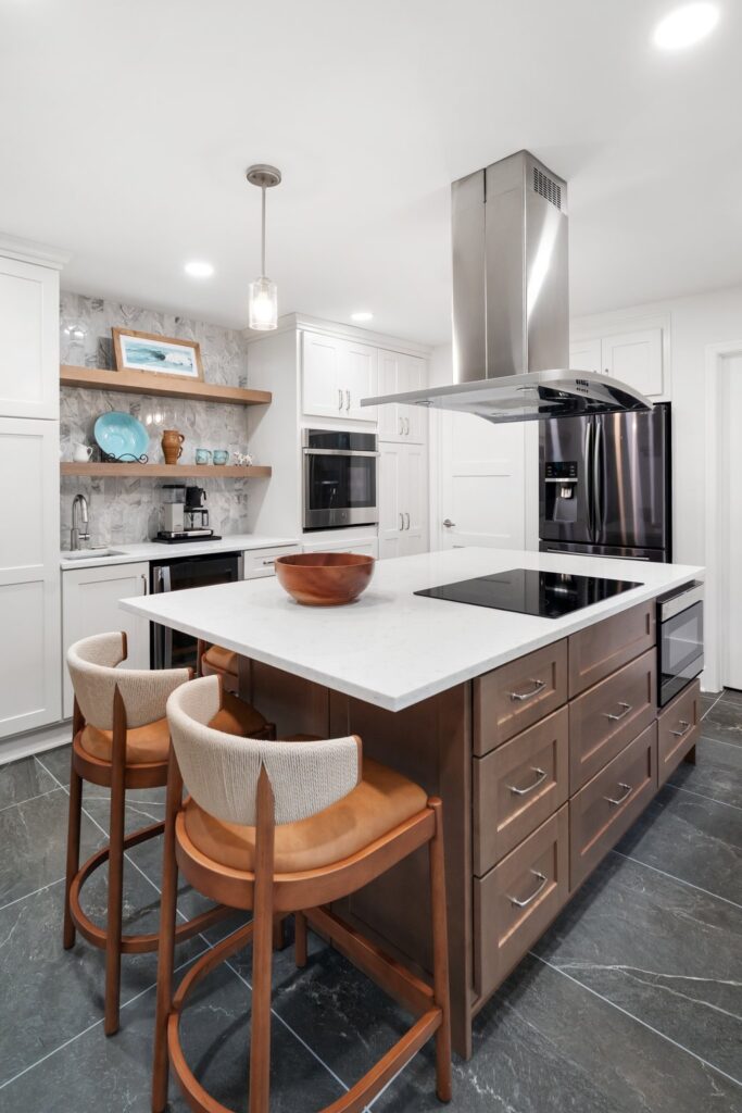 The centerpiece island — a beautiful foundation for gathering, prep, and dining.