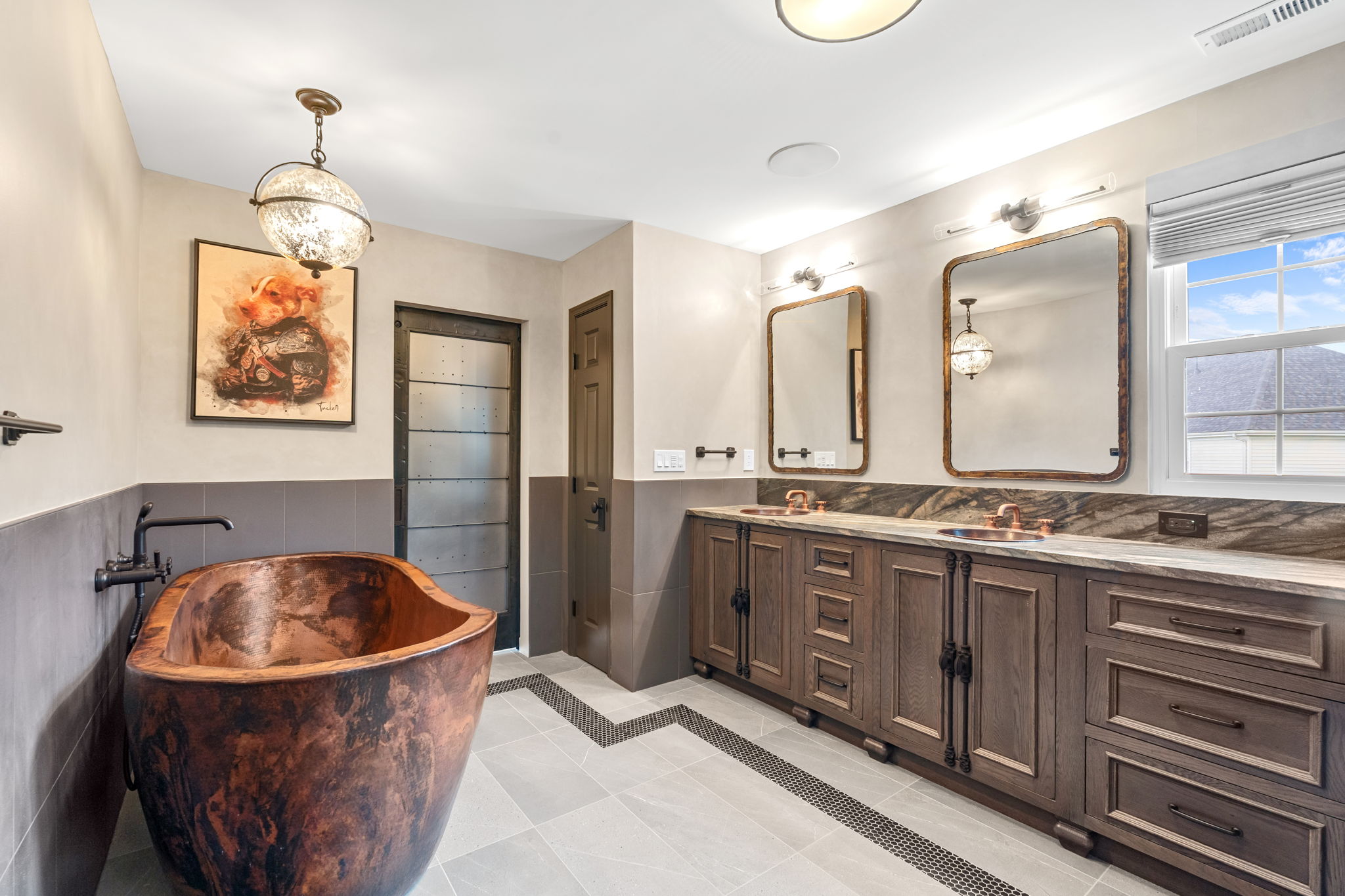 Steampunk inspired bathroom remodel in Virginia Beach