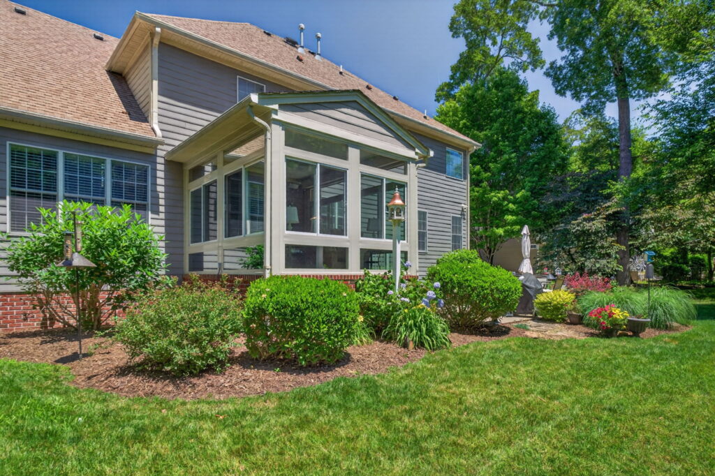 Finished 4-season sunroom addition in Suffolk Virginia