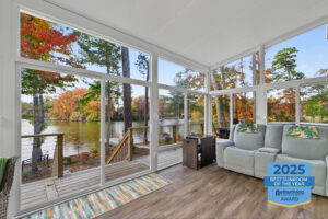 Award-winning studio sunroom by McDrake Remodeling in Hampton Roads