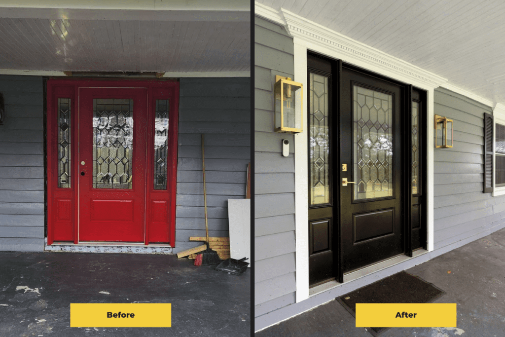 Front Door Before and After