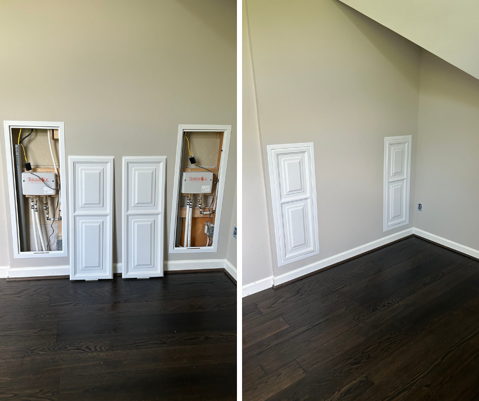 Hidden Access Panels for Steam Shower