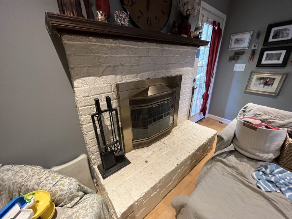 fireplace before renovation in virginia beach