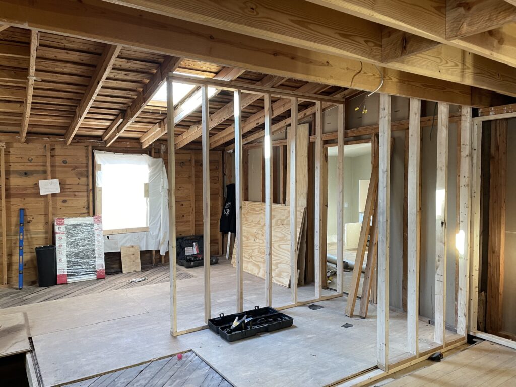 Jack and Jill Bathroom Before - Framing